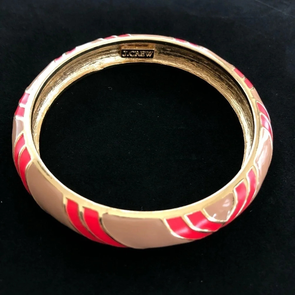J Crew Gold Tone Painted‎ Enamel Bangle Bracelet